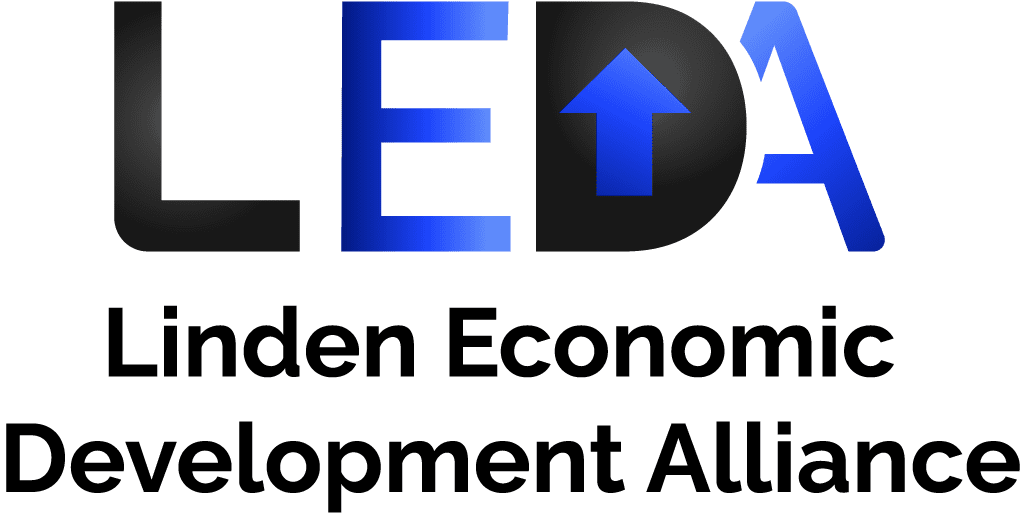 LED sign with blue arrow design.